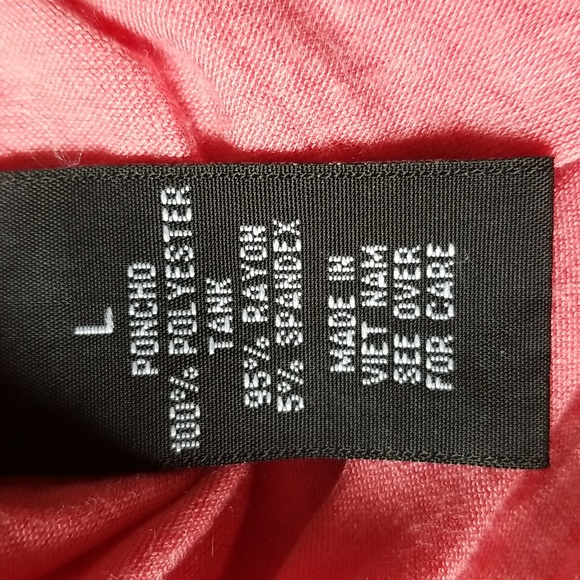 AGB ladies popover butterfly top shirt size Large coral pink - Picture 5 of 6